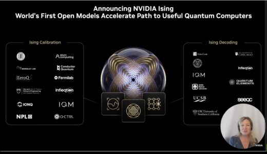 NVIDIA、量子プロセッサのキャリブレーションとエラー訂正のためのオープンAIモデル「Ising」を発表