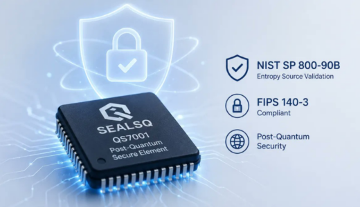 SEALSQ社製QS7001ポスト量子セキュアエレメント、NIST SP 800-90Bエントロピーソース検証を取得